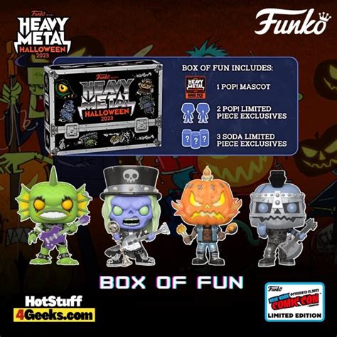 heavy metal halloween box of fun 2023 list|NYCC 2023 Funko Pops: Here’s Where To Get The .